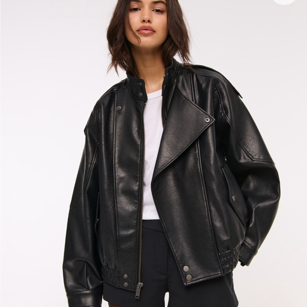 Abercrombie & Fitch Black Leather Jacket